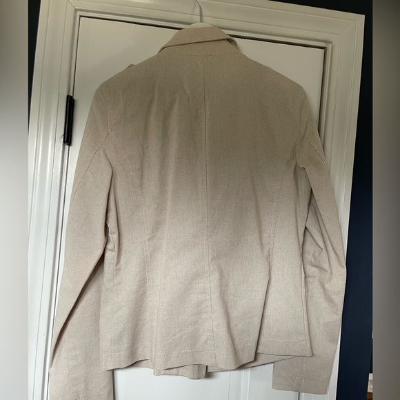 Dolce Cabo linen blend moto light weight jacket asymmetrical zip EUC size Small - Picture 5 of 6